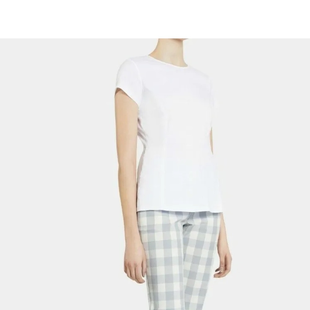 Theory Carrian R Precise Peplum Top In White. Wom… - image 3